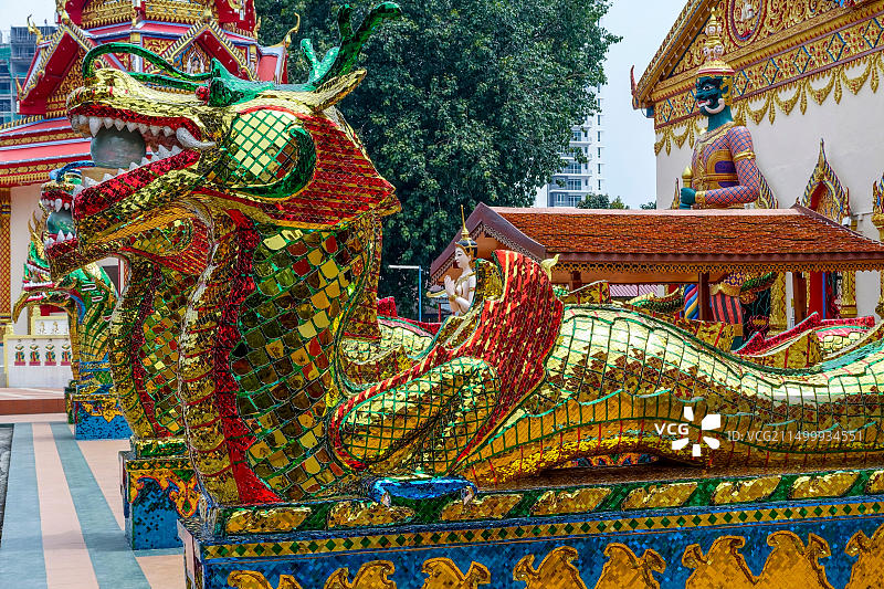 槟城查亚芒卡拉兰泰佛寺，马来西亚，亚洲图片素材