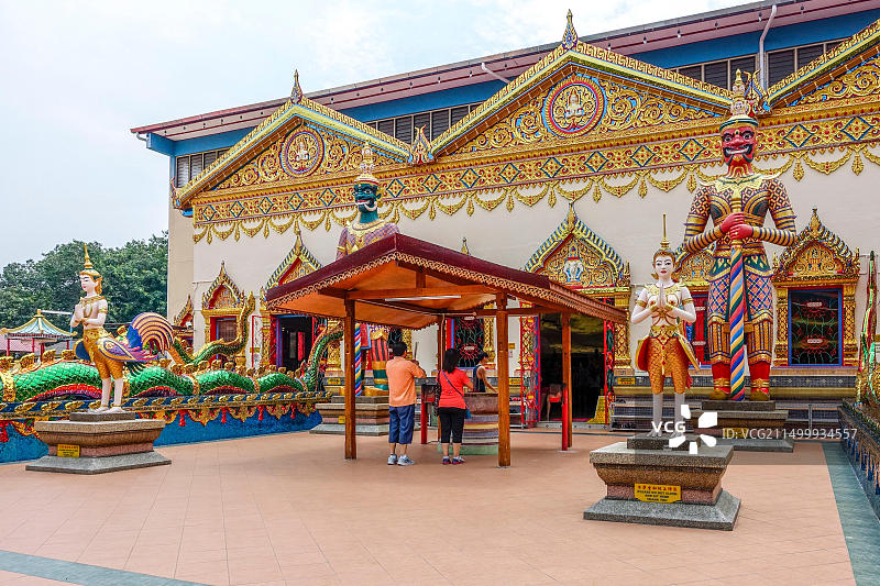 槟城查亚芒卡拉兰泰佛寺，马来西亚，亚洲图片素材