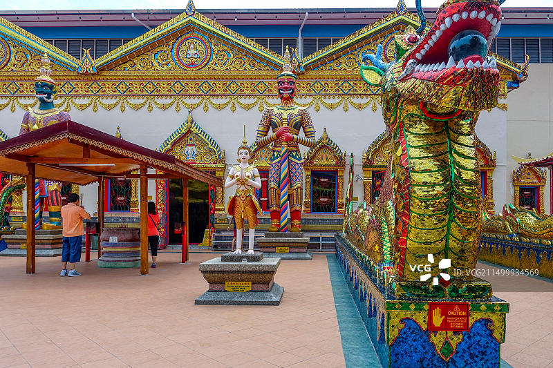 槟城查亚芒卡拉兰泰佛寺，马来西亚，亚洲图片素材