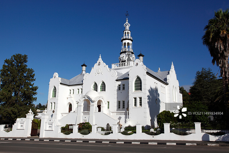 斯韦伦丹的荷兰归正会教堂。南非的建筑展现了多种受巨大民族和文化影响的元素图片素材
