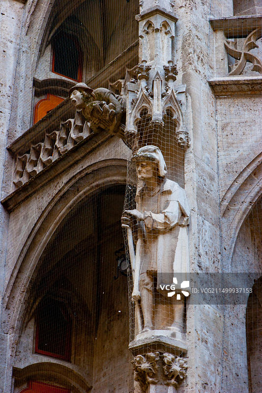 德国慕尼黑新市政厅上的滴水嘴图片素材