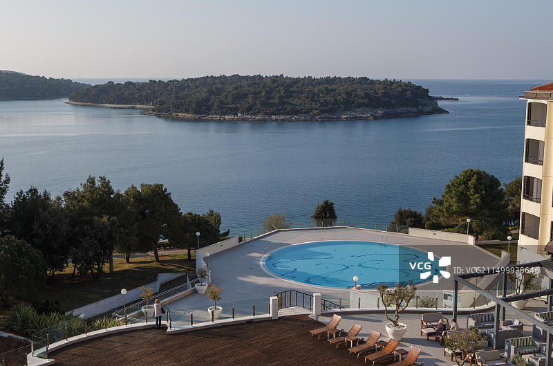 从克罗地亚普拉维鲁德拉公园广场酒店看到的景色图片素材