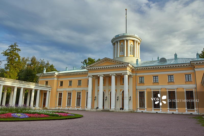 阿尔汉格尔斯克庄园主宫殿庭院，俄罗斯联邦文化遗产，莫斯科州图片素材
