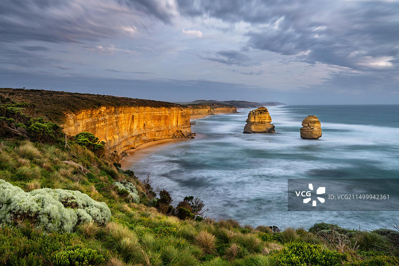 大洋路著名海蚀柱图片素材