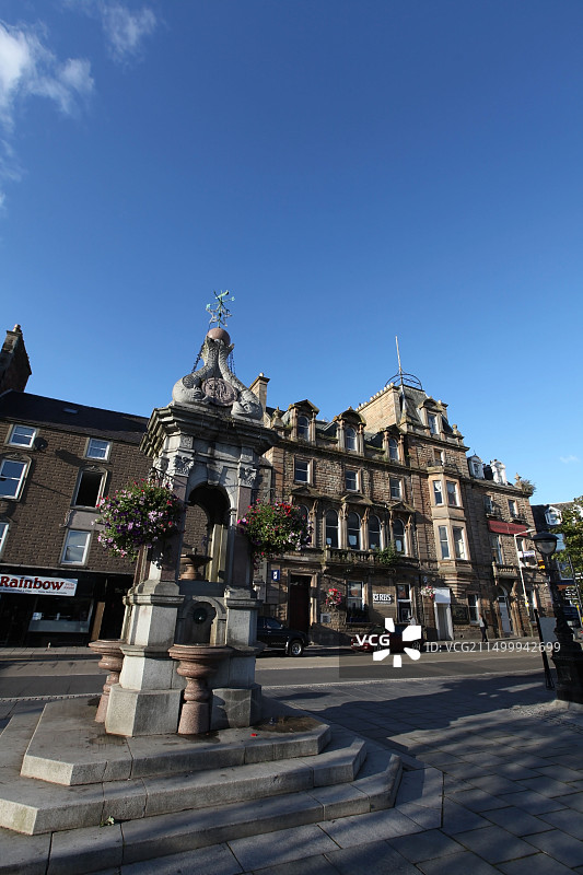 英国苏格兰珀斯郡克里夫镇中心图片素材