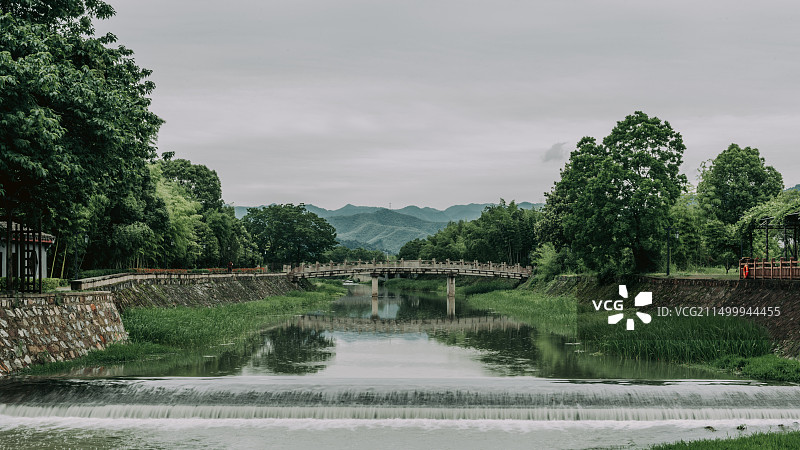 绍兴兰亭景区绿色空镜图片素材
