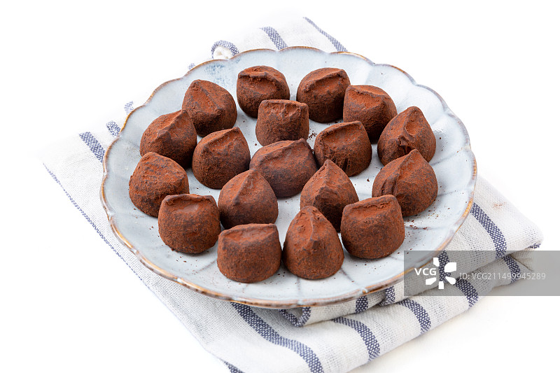 松露黑巧克力图片素材