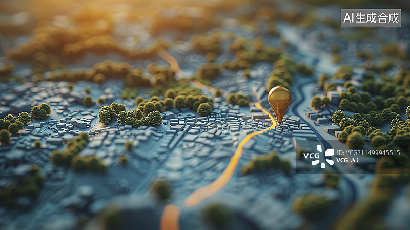【AI数字艺术】全球定位系统导航定位概念图片素材