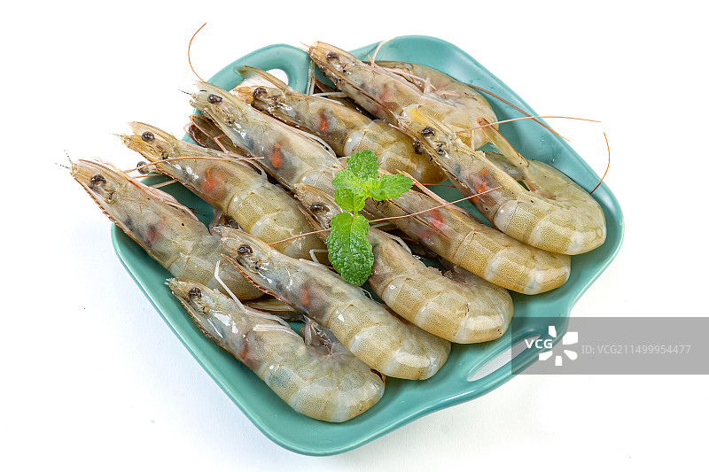 新鲜海白虾生鲜食材图片素材