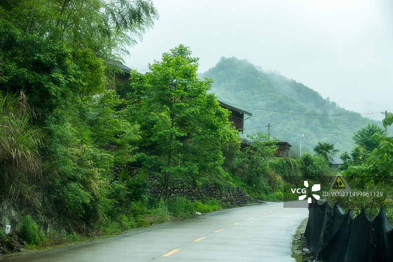 福建武夷山区825/826县道沿途风光图片素材