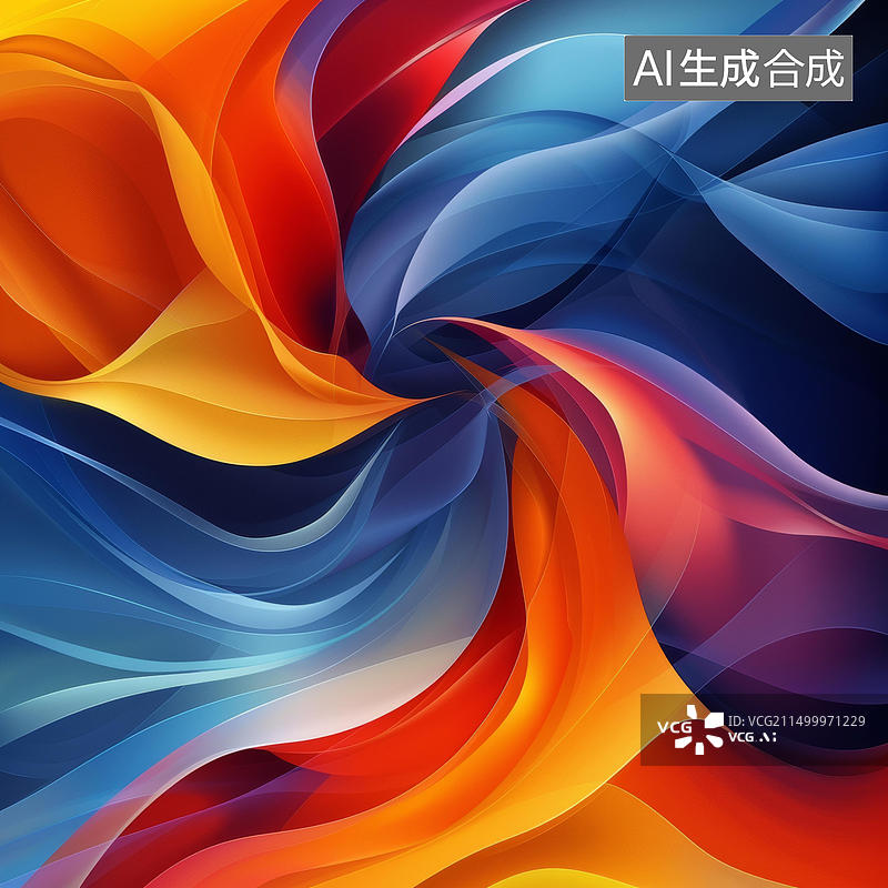 【AI数字艺术】五彩缤纷的抽象背景图片素材