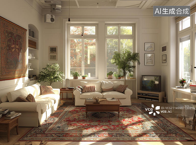【AI数字艺术】客厅图片素材