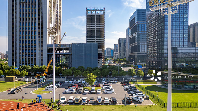 江北新区研创园足球场图片素材