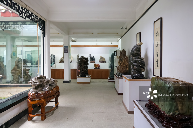 武汉中华奇石馆建筑外部馆内布局图片素材