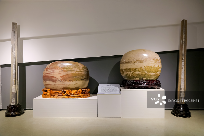 武汉中华奇石馆建筑外部馆内布局图片素材