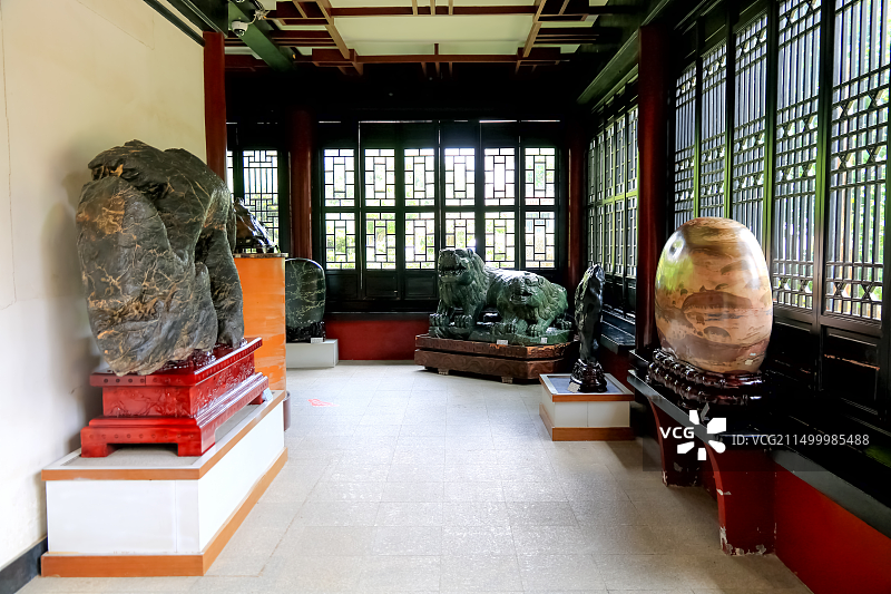 武汉中华奇石馆建筑外部馆内布局图片素材