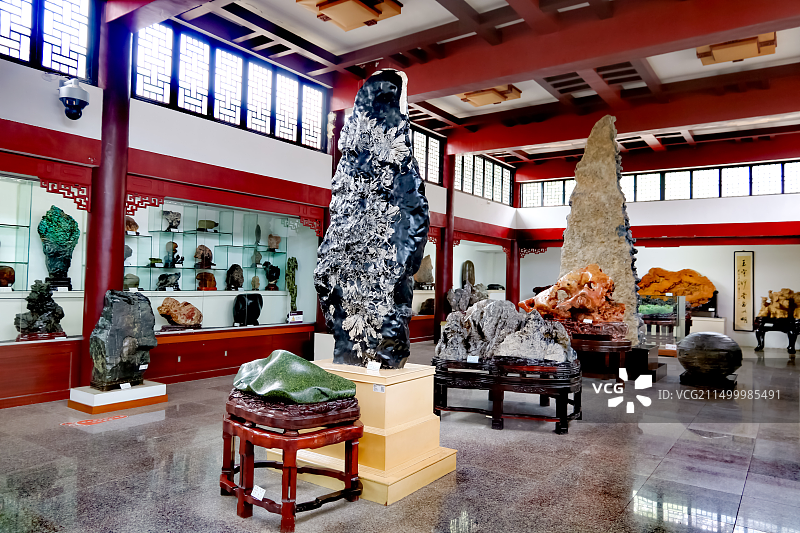 武汉中华奇石馆建筑外部馆内布局图片素材
