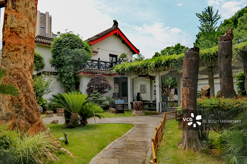 武汉中华奇石馆建筑外部馆内布局图片素材