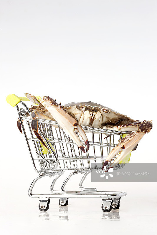 螃蟹和购物车图片素材