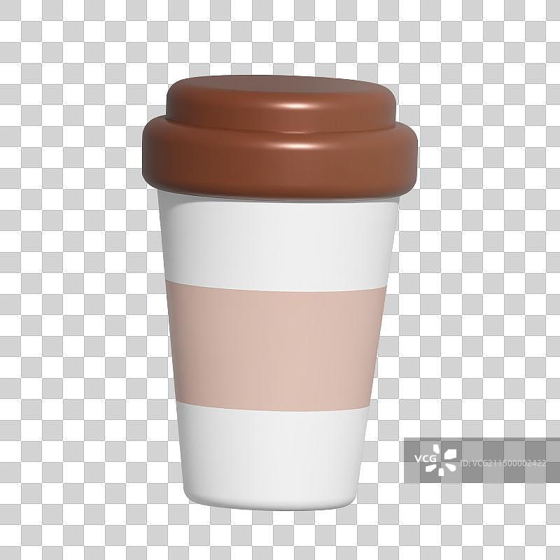 3D立体杯子饮品咖啡图标免扣插画元素图片素材