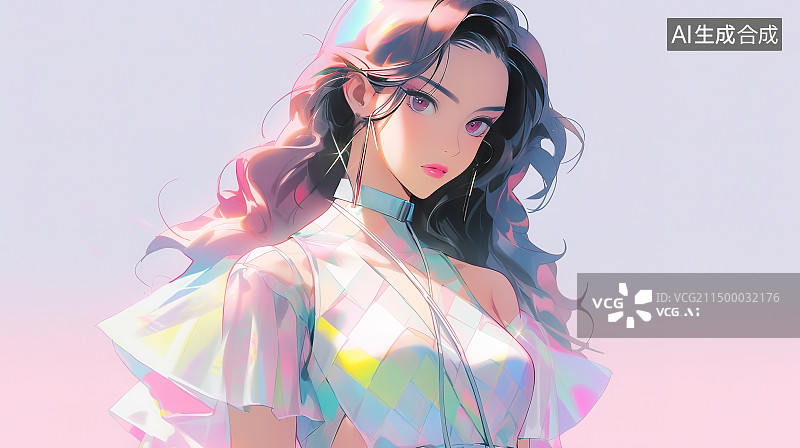 【AI数字艺术】时尚女孩图片素材