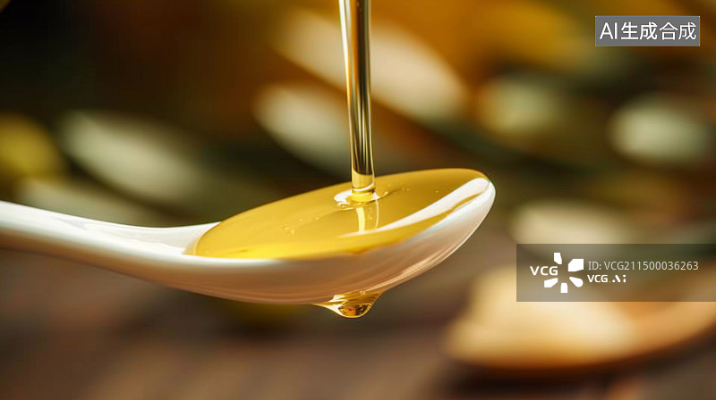 【AI数字艺术】勺子里的食用油图片素材