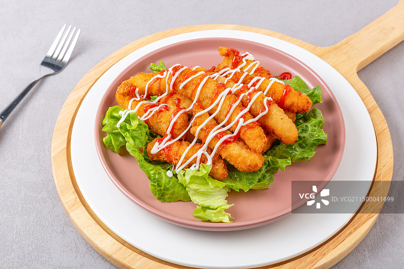 美食炸鸡柳图片素材