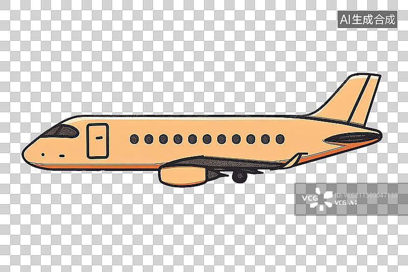 【AI数字艺术】大飞机扁平设计免抠元素图片素材