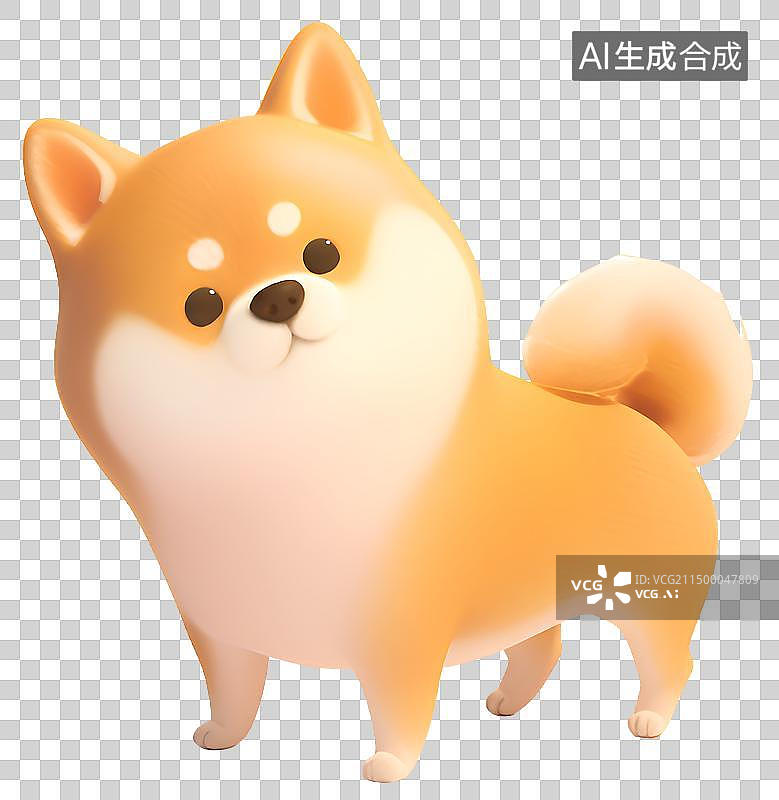 【AI数字艺术】可爱的秋田犬图片素材