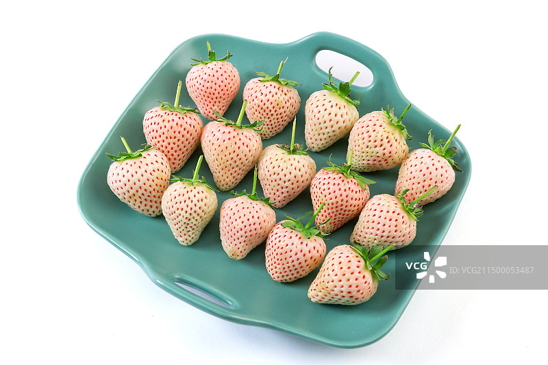 天使白草莓 淡雪白草莓图片素材