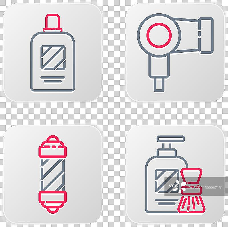 剃须啫喱泡沫和经典刷子图片素材