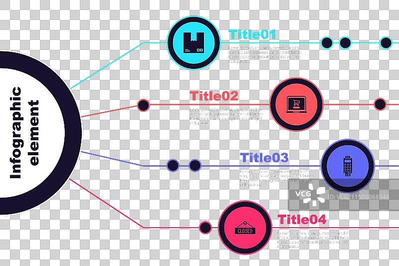 一套带有交通标志购物的纸板箱图片素材