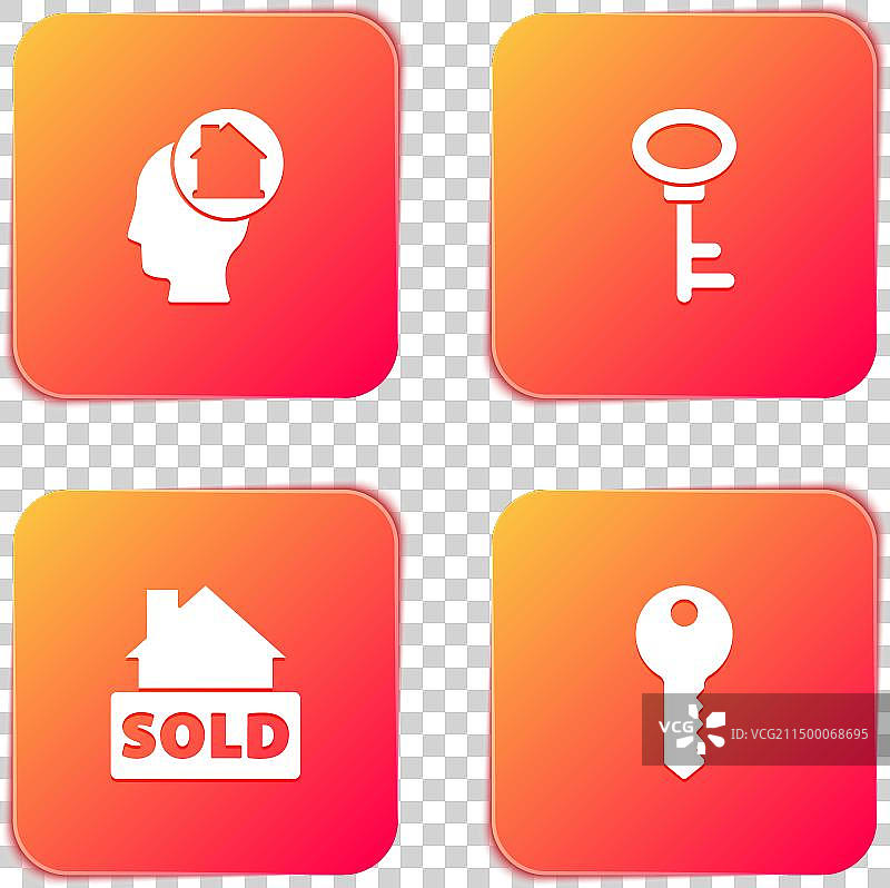 男人梦想购买房子和房子的钥匙图片素材