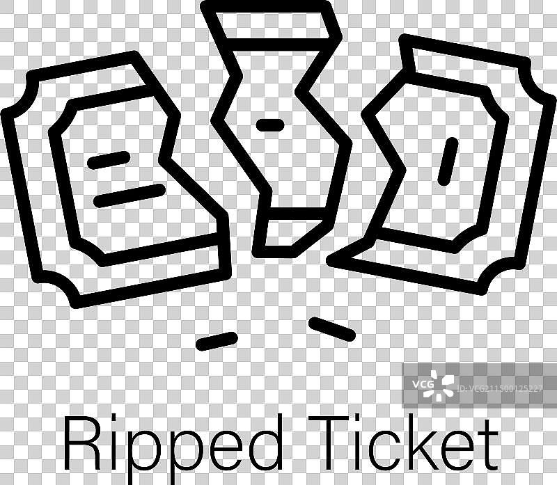 撕裂的票图片素材