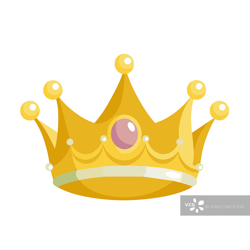 带有珍珠的美丽金色女王公主皇冠图片素材