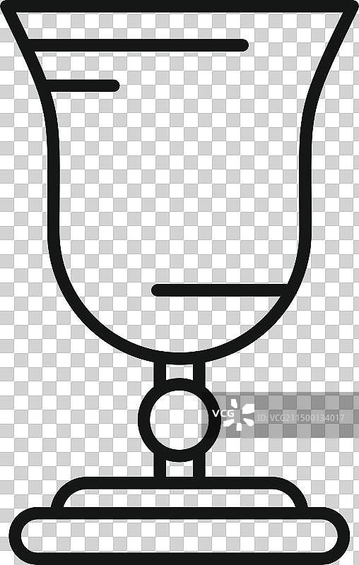 金色杯子饮品轮廓图标图片素材