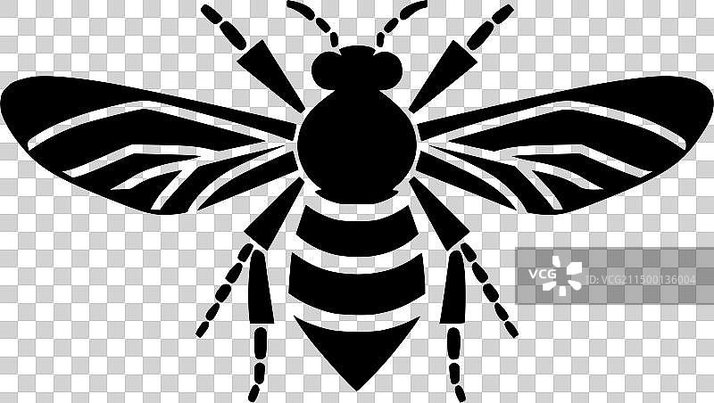 蜜蜂 - 简约剪影图片素材