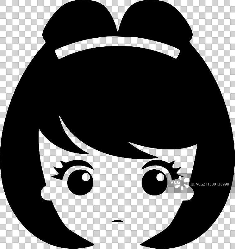 黑白照片中的女孩图片素材