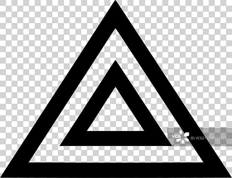 黑白三角形图片素材