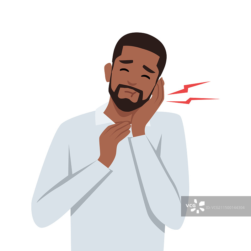 牙疼的年轻男子图片素材