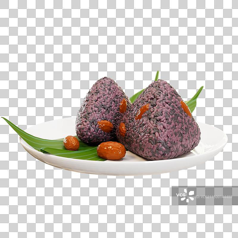 3d黑米粽子图片素材