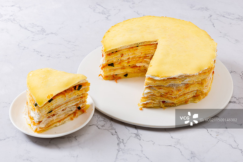 海苔肉松千层蛋糕图片素材