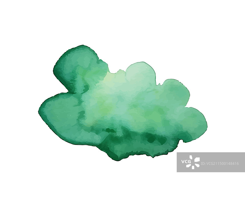 绿色水彩圆形污渍笔刷纹理图片素材