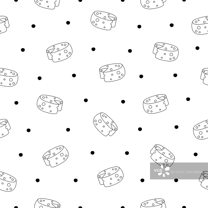 奶酪切片无缝着色页图片素材
