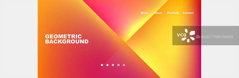 彩色流体梯度三角形和正方形网图片素材