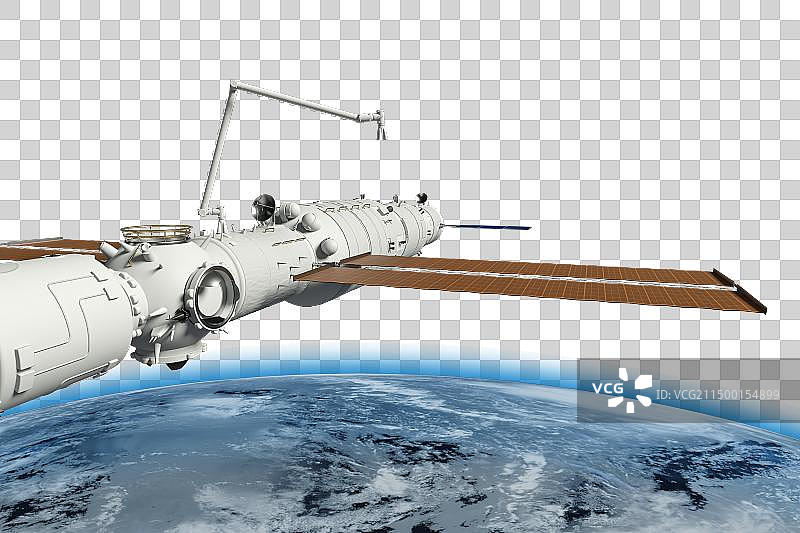 中国空间站示意图图片素材