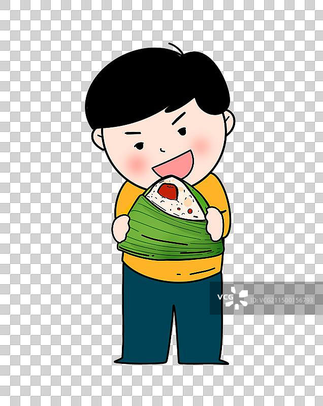 吃，人，可爱，端午节，设计，元素，粽子，龙舟，屈原图片素材