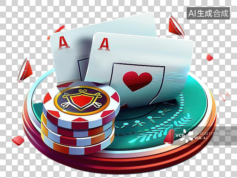 【AI数字艺术】扑克牌娱乐游戏筹码图片素材