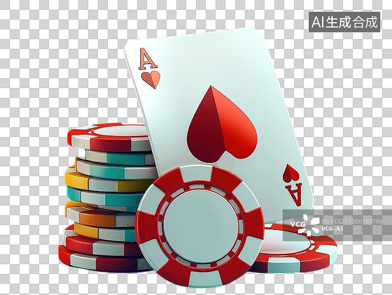 【AI数字艺术】扑克牌娱乐游戏筹码图片素材