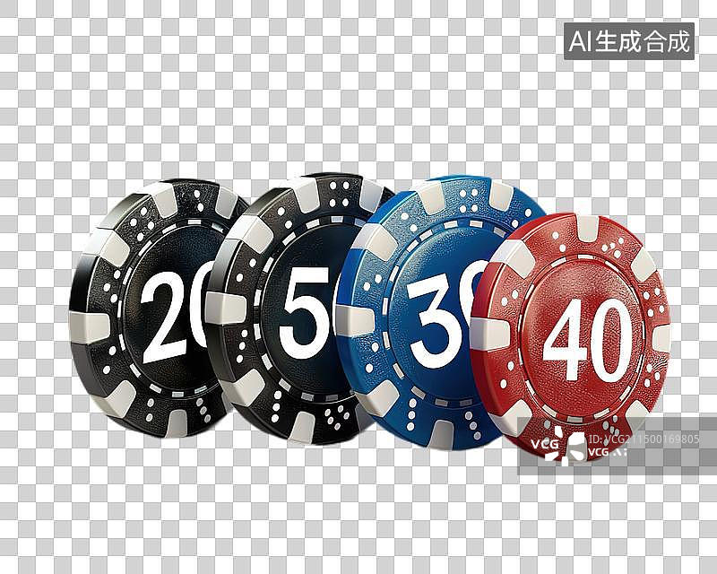 【AI数字艺术】扑克牌娱乐游戏筹码图片素材